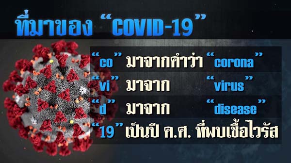 เชื้อไวรัสก่อโรคโคโรนา มีชื่อทางการว่าอะไร? covid 19 ย่อมาจาก?