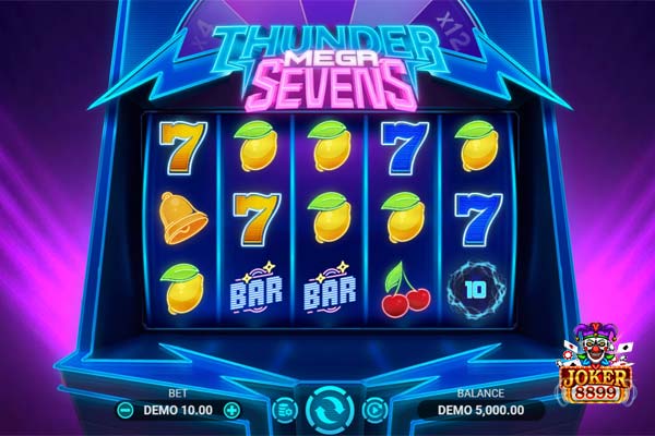 รูปแบบของเกมสล็อต Thunder Mega Sevens