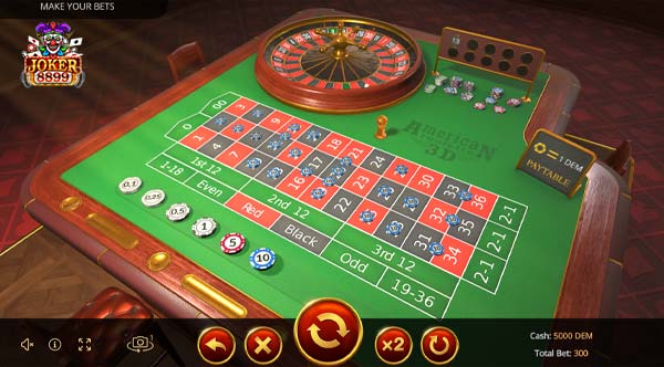 รูปแบบของเกมสล็อต American Roulette 3D