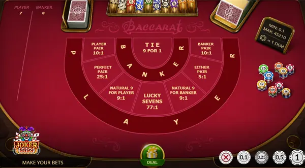 วิธีการเล่นเกมไพ่ Baccarat 777