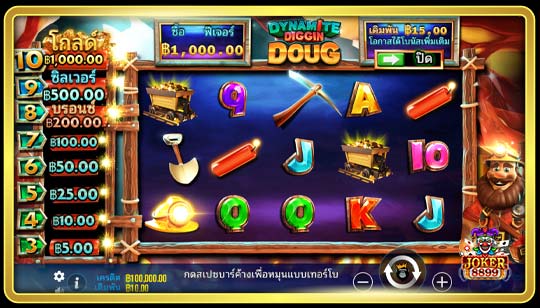 กติกาการเล่นเกมสล็อต Dynamite Diggin Doug