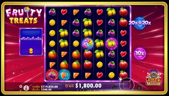 กฎการเล่นของเกมสล็อต Fruity Treats