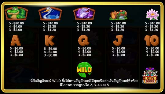 สัญลักษณ์การจ่ายของเกมสล็อต Tiny Toads