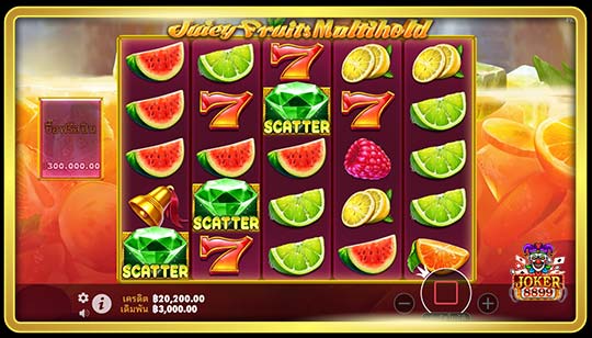 การชนะรางวัลของเกมสล็อต Juicy Fruits Multihold