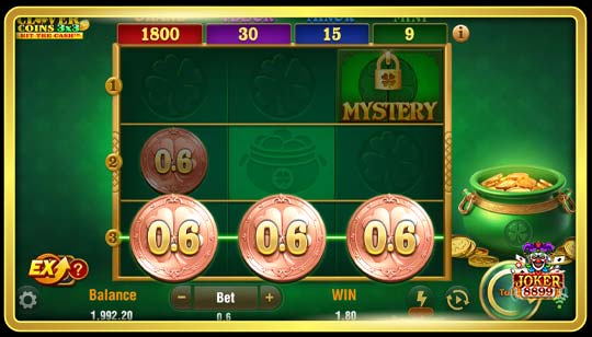 รูปแบบของเกมสล็อต Clover Coins 3x3