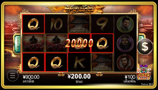 รูปแบบการจ่ายของเกมสล็อต Warrior Legend