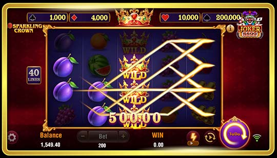 รูปแบบการชนะรางวัลของเกมสล็อต 40 Sparkling Crown