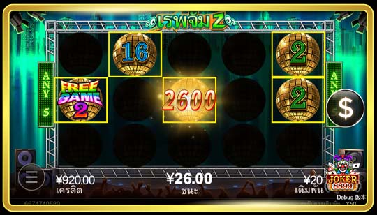 รูปแบบการชนะรางวัลของเกมสล็อต Rave Jump 2
