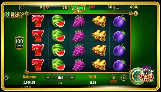 รูปแบบของเกมสล็อต 100 Blazing Clover