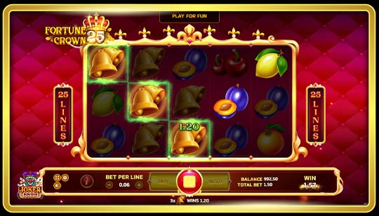 กฎการจ่ายของเกมสล็อต Fortune Crown 25