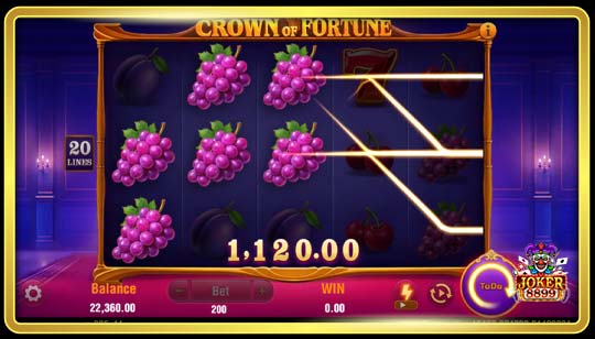 กฎการชนะรางวัลของเกมสล็อต Crown of Fortune