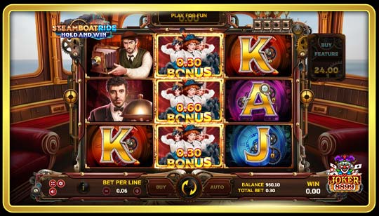 กติกาการเล่นเกมสล็อต Steamboat Ride Hold And Win