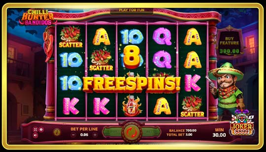 ฟีเจอร์พิเศษของเกมสล็อตชิลลี่ฮันเตอร์แบนดิโดส