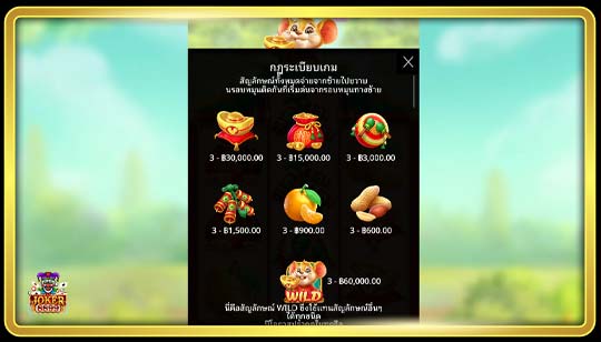 สัญลักษณ์การจ่ายของเกมสล็อต Lucky Mouse