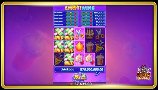 รูปแบบการเล่นเกมสล็อต Emotiwins