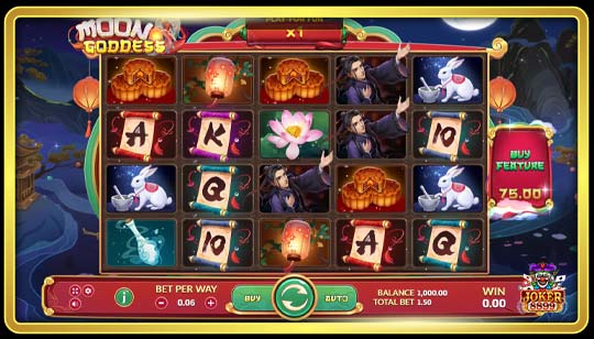 รูปแบบการเล่นเกมสล็อต Moon Goddess